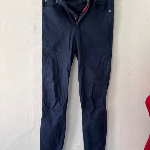 AO LA by ALICE + OLIVIA Jeans Women 5 Pocket Skinny Navy Stretch Zip -  Size 26 - Picture 5 of 6